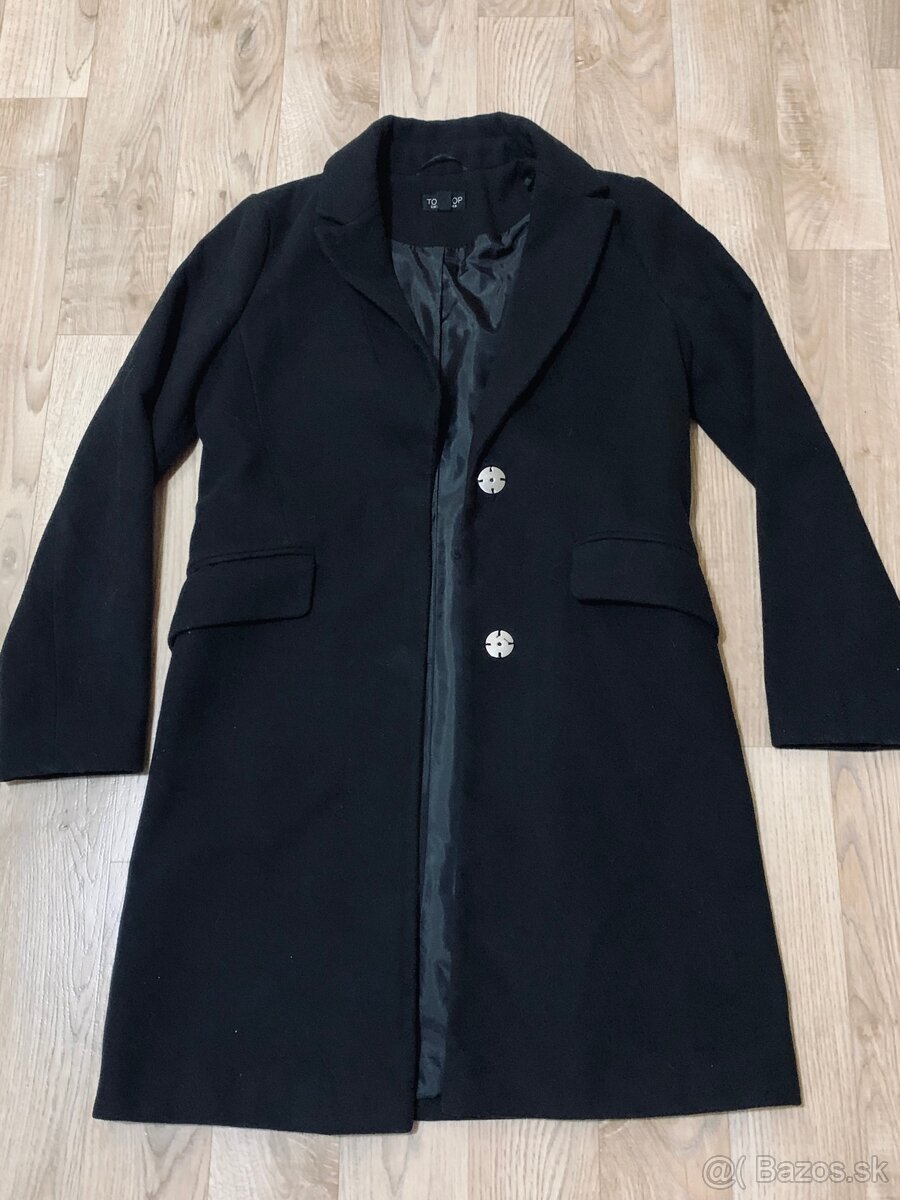Dámsky čierny kabát Topshop - 2