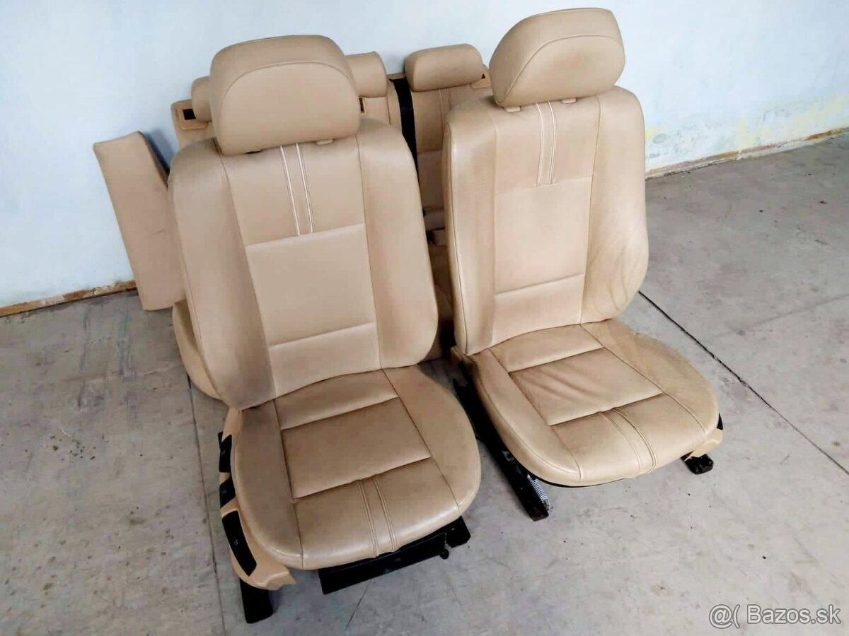 sedadla kožene BMW X3 E83 kremove mechanicke - 2