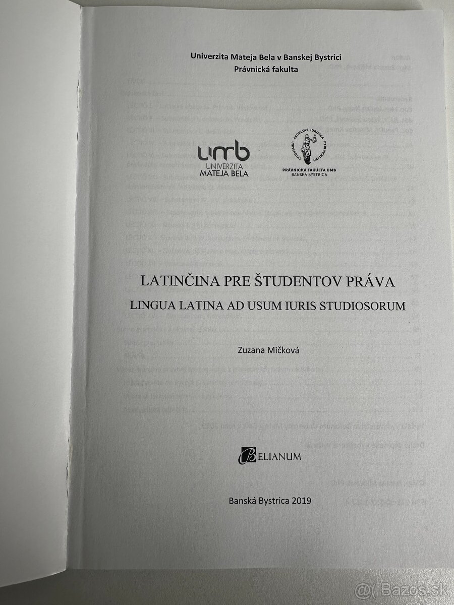 Latinčina pre študentov práva - 2