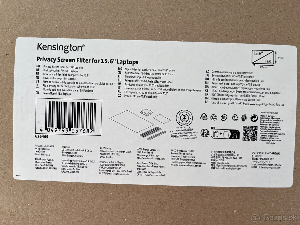 privacy screen filter pre notebooky 15,6 - 2