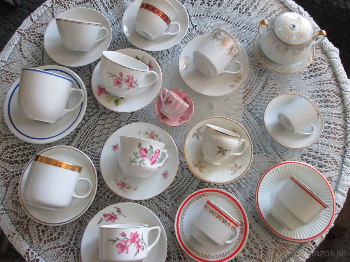 hrnčeky, tanierky, taniere - 2