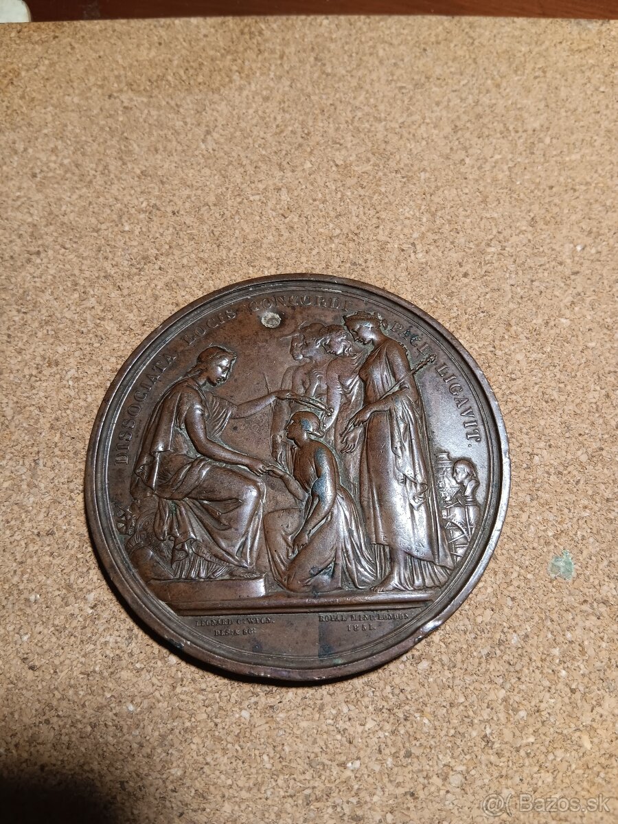 Medajla ,plaketa 1851 - 2