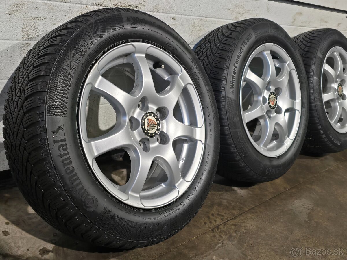 Zimná Sada Platin 5x112+Continental 195/60 R15 - 2