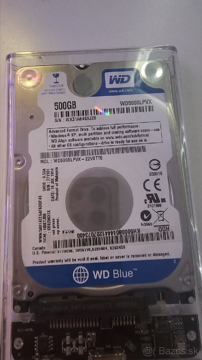 Externy pevny disk WD 500GB - 2
