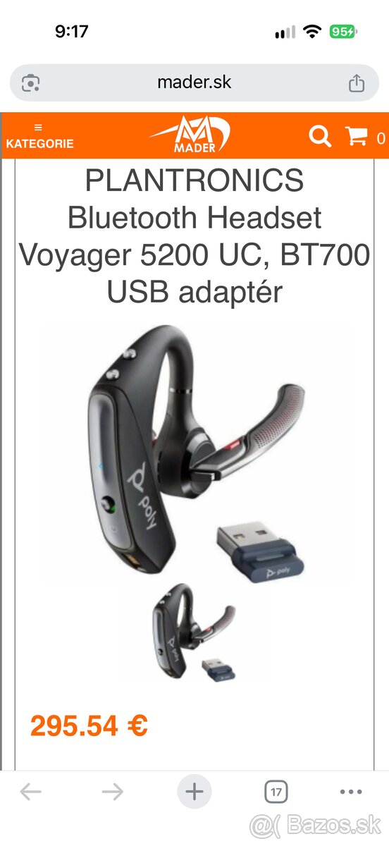 Predám Plantronics Voyager 5200 UC - 2