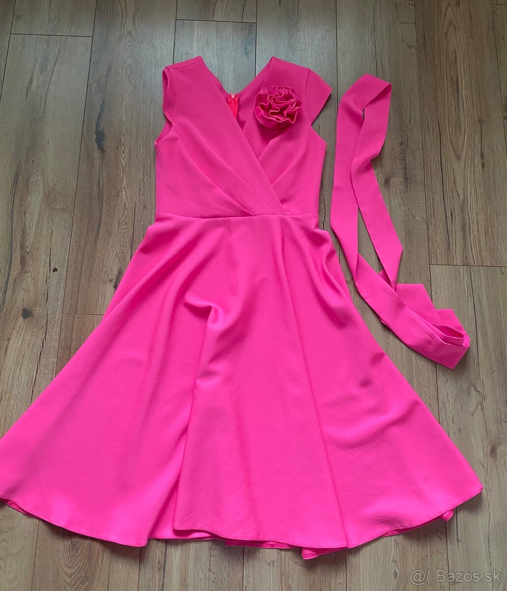 Damske ruzove spolocenske saty - 2