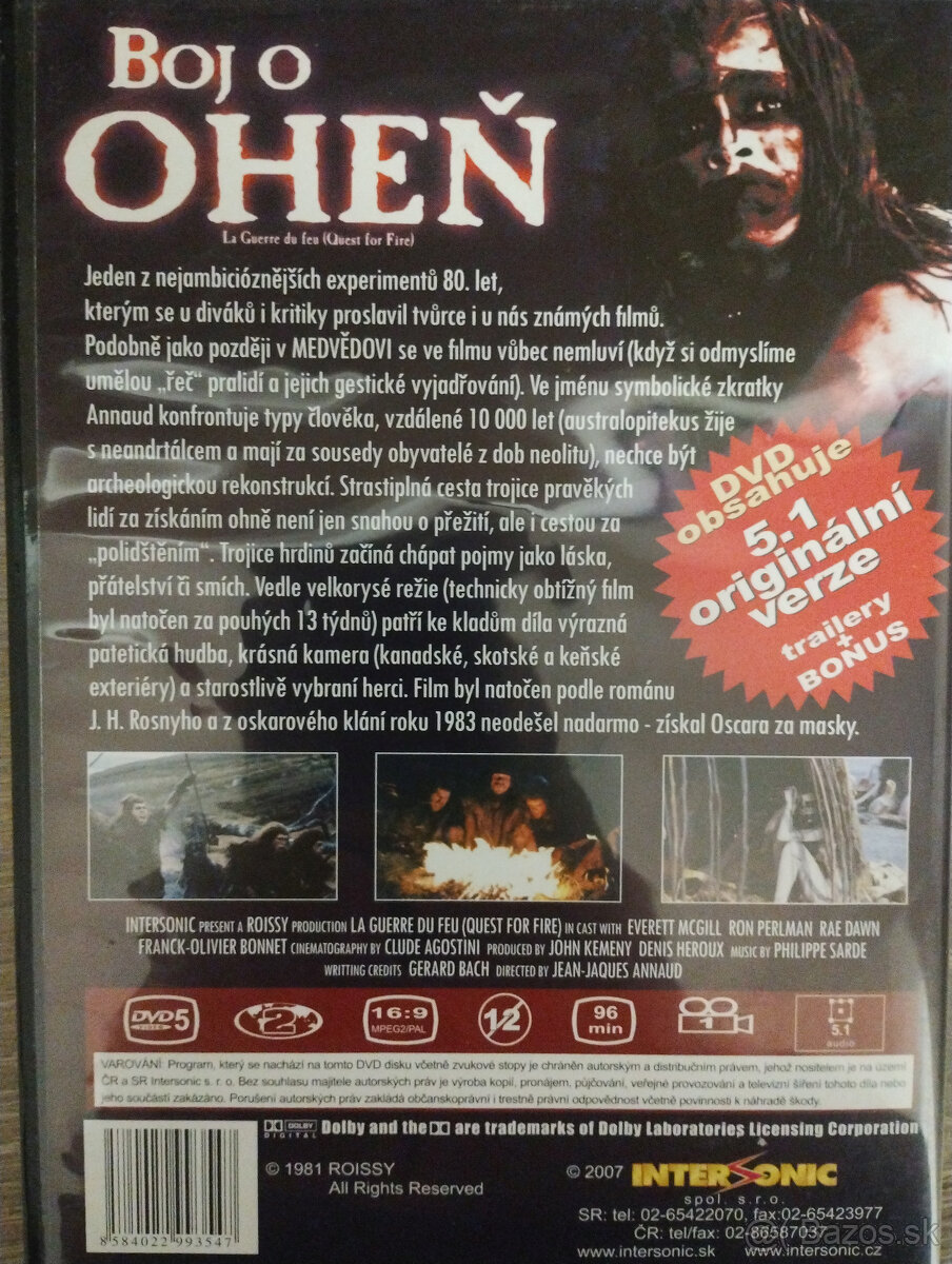 DVD film Boj o oheň (Quest for fire) - 2