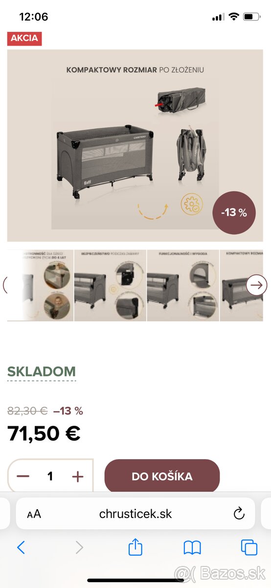 Cestovna postielka - 2