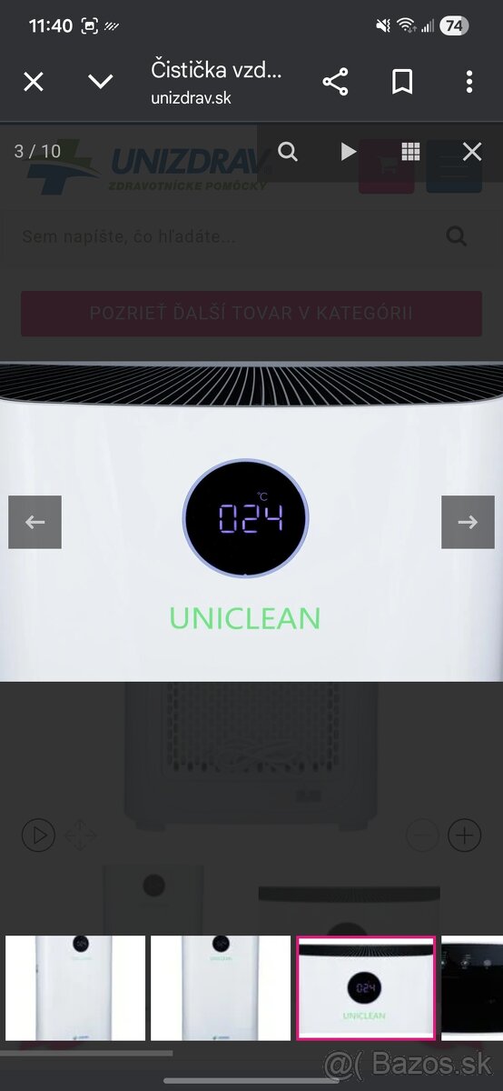 Čistička vzduchu s uv lampou a wifi - 2