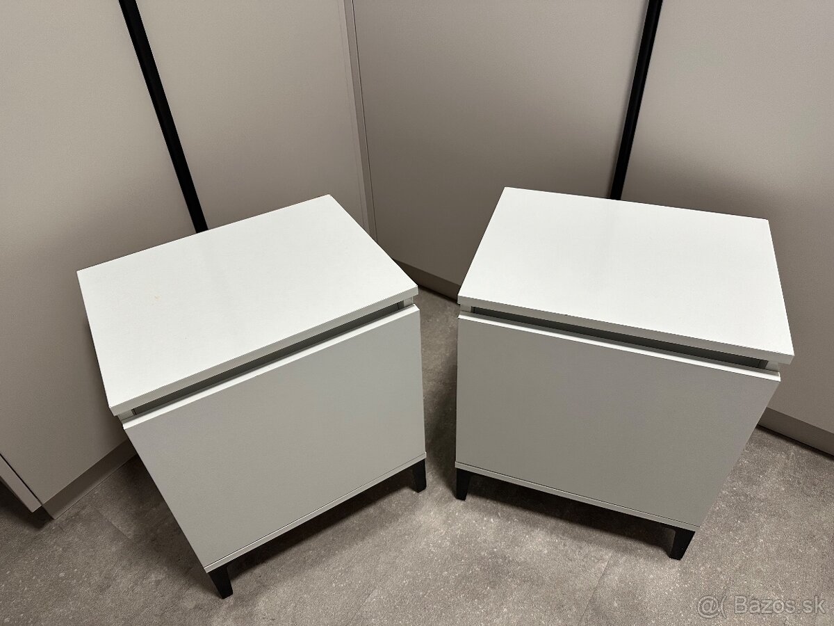 Nočné stolíky - 2ks biela - 2