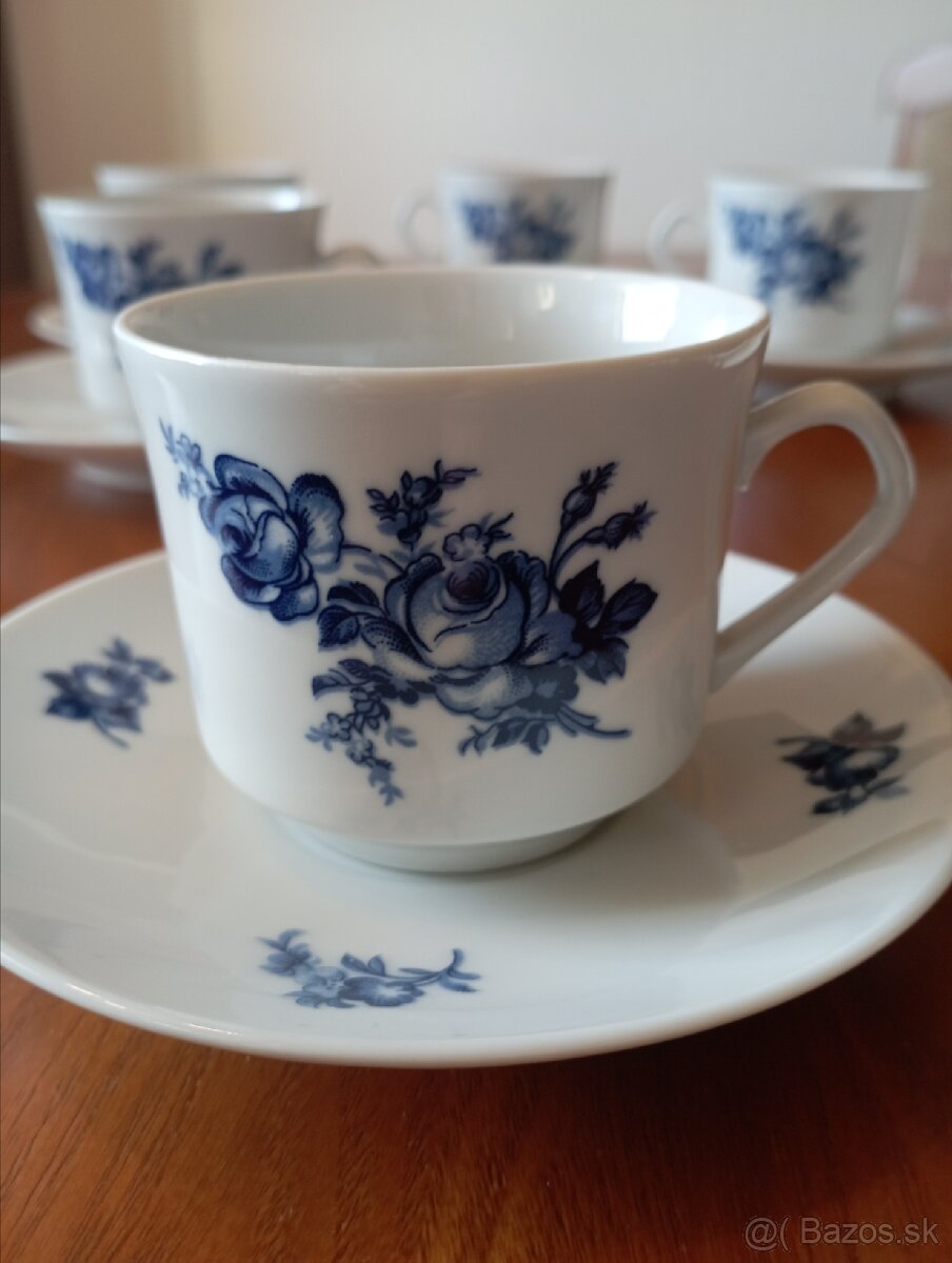 Modrá ruža-kávová súprava - 2