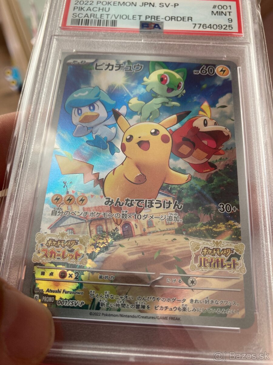 Pikachu kartička PSA 9 - 2