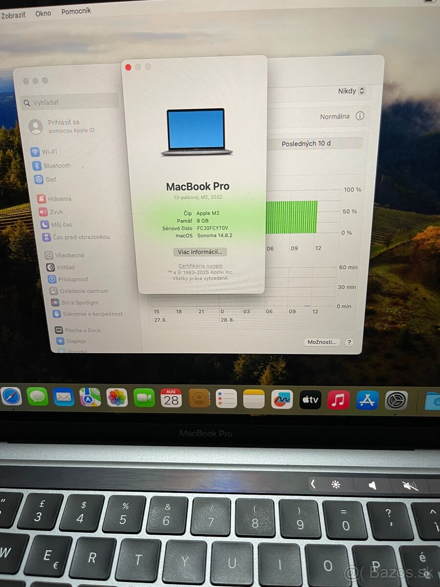 Predám Apple MacBook PRO M2 2022 Space Grey Bateria 100% - 2