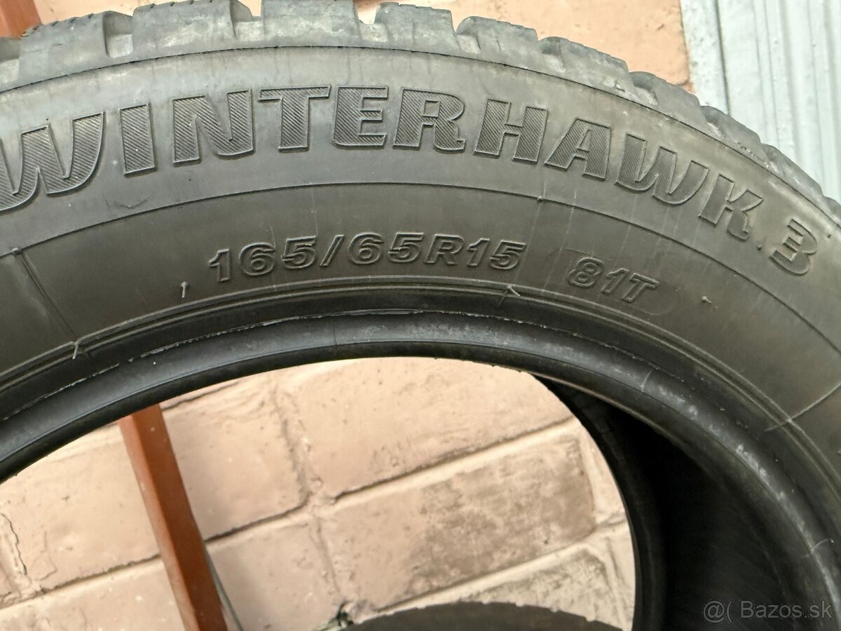 Zimne pneumatiky SMART 165/65 R15 + 185/60 R15 - 2