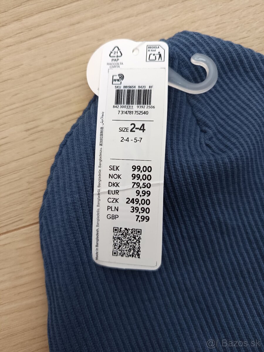 Modrá čiapka Lindex 2-4r - 2