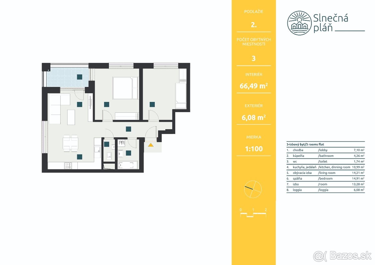 Prenájom 3 i. bytu - Nitra Kynek - 2