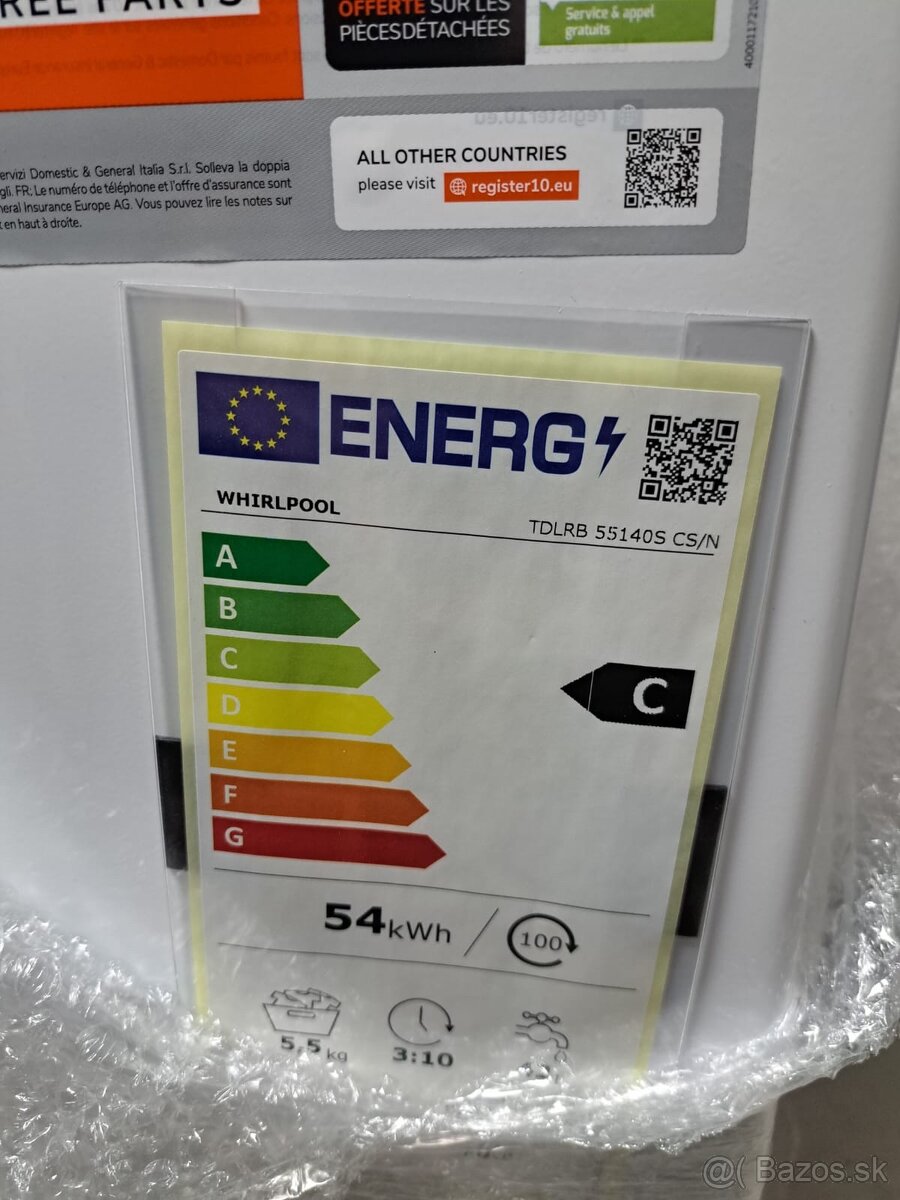 Práčka Whirpool plnená zhora 5,5kg - 2