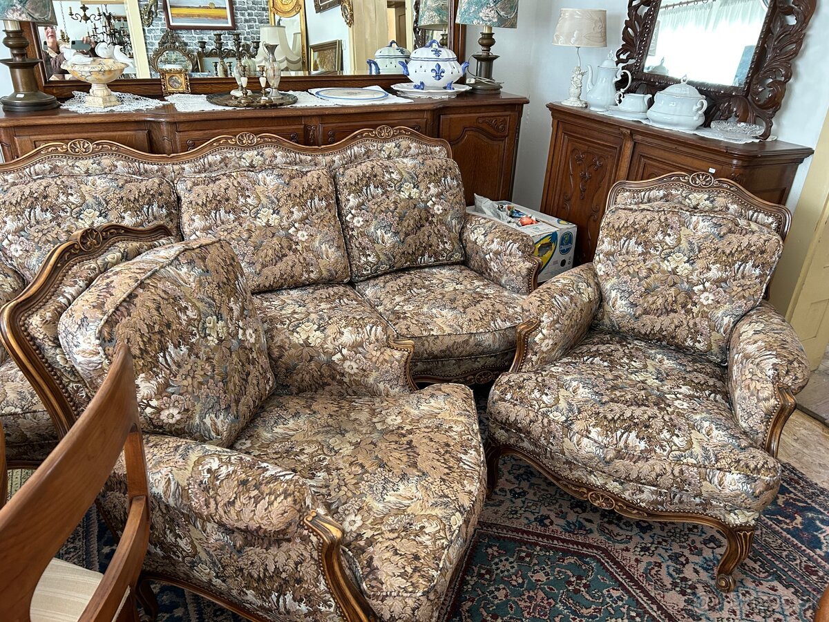 Starožitná sedacia súprava 3+1+1 - 2