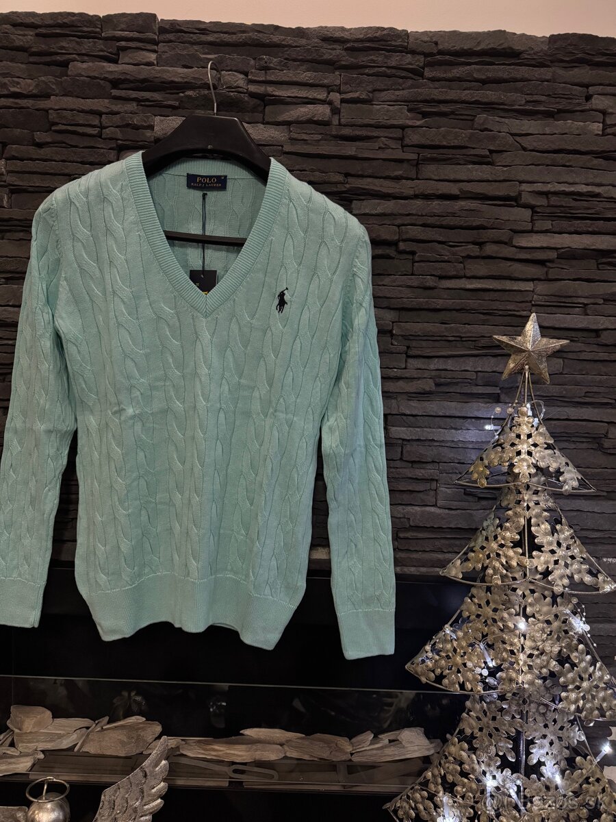 Dámsky sveter tyrkysovy - 2