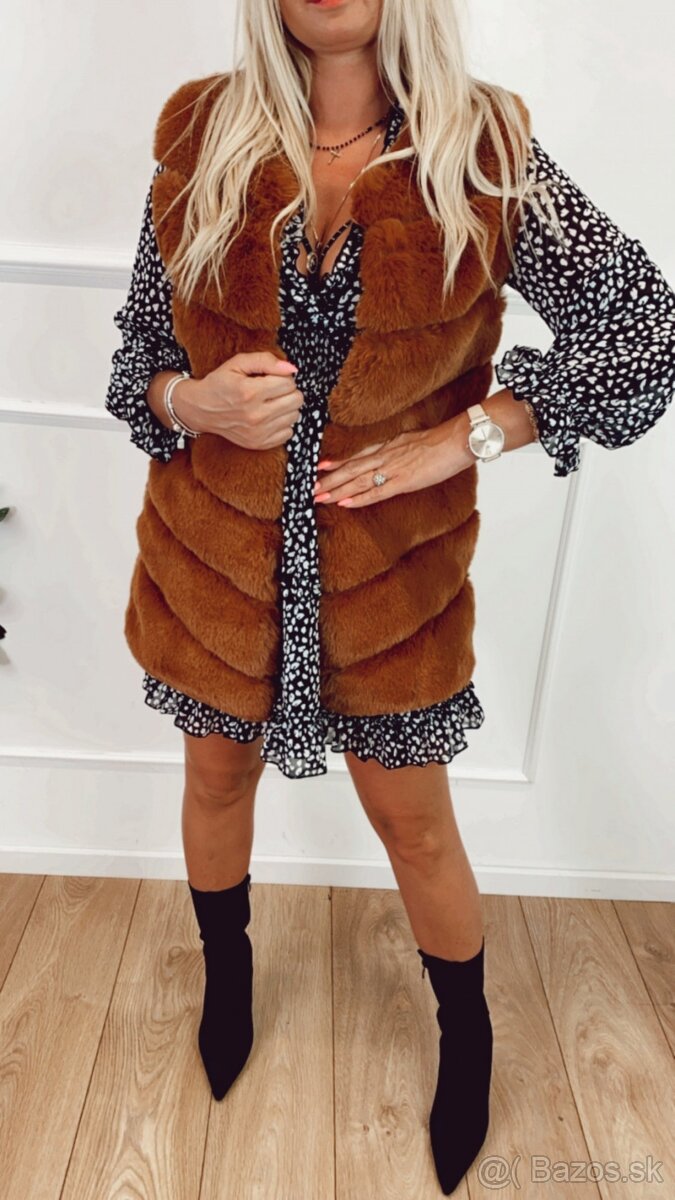 Camel damska kozusinova vesta /NOVA - 2