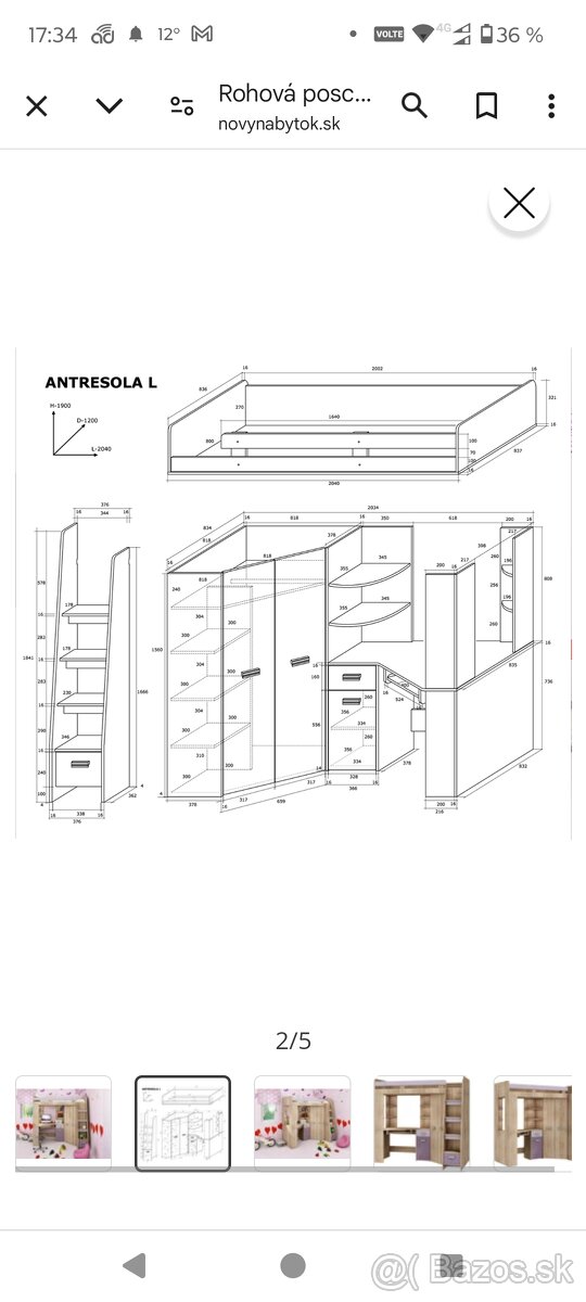 Poschodová posteľ - 2