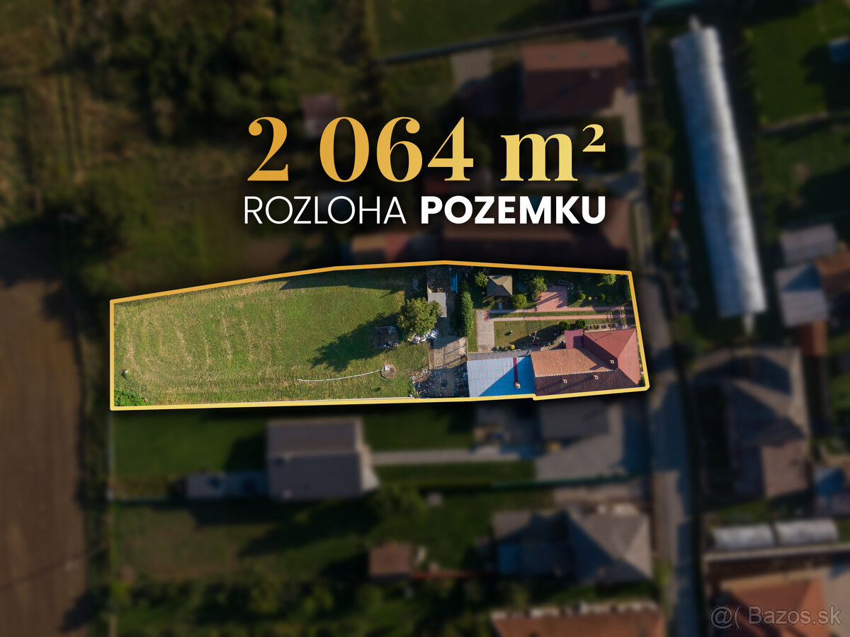 Rodinný dom s veľkým pozemkom | 2 064 m² | Komárovce - 2