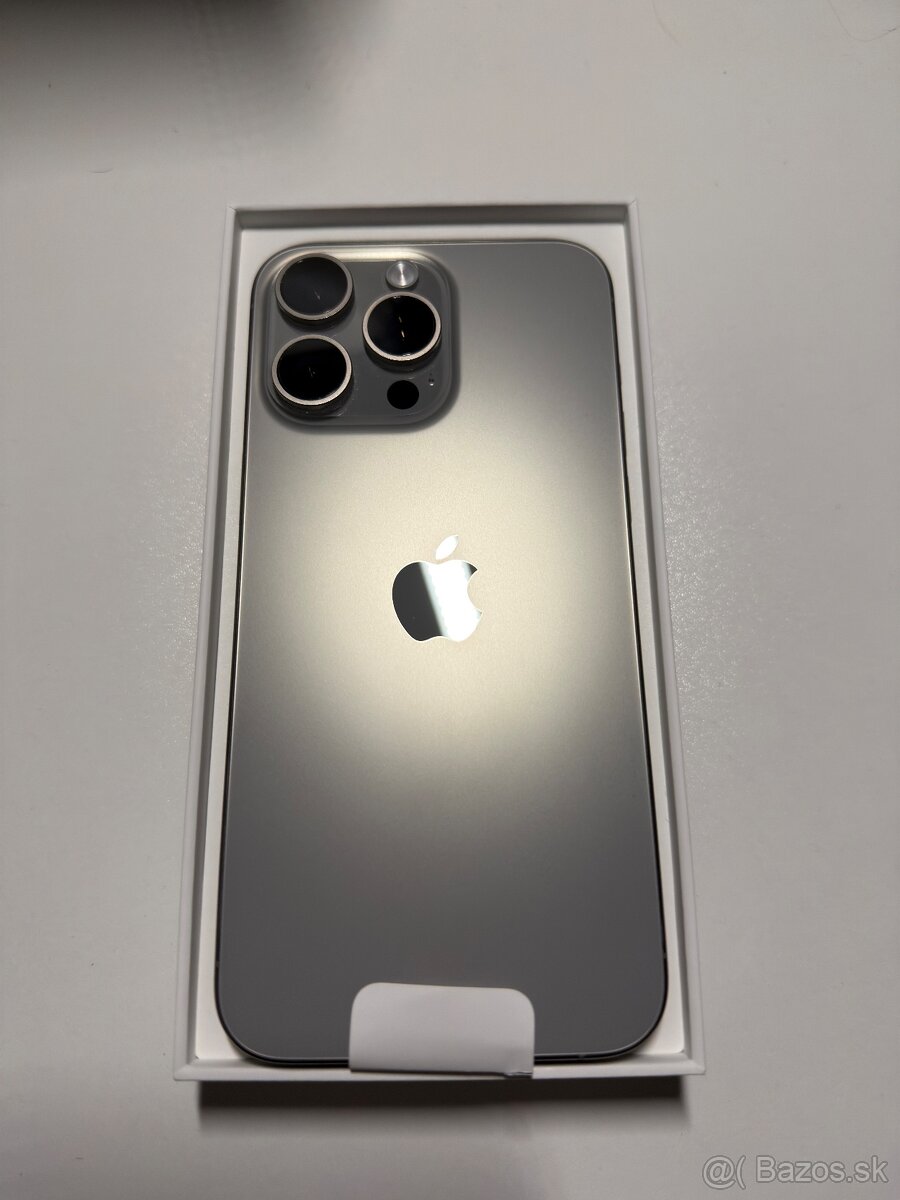 Predám iPhone 15 Pro Max 256 GB Natural Titanium - Top Stav - 2