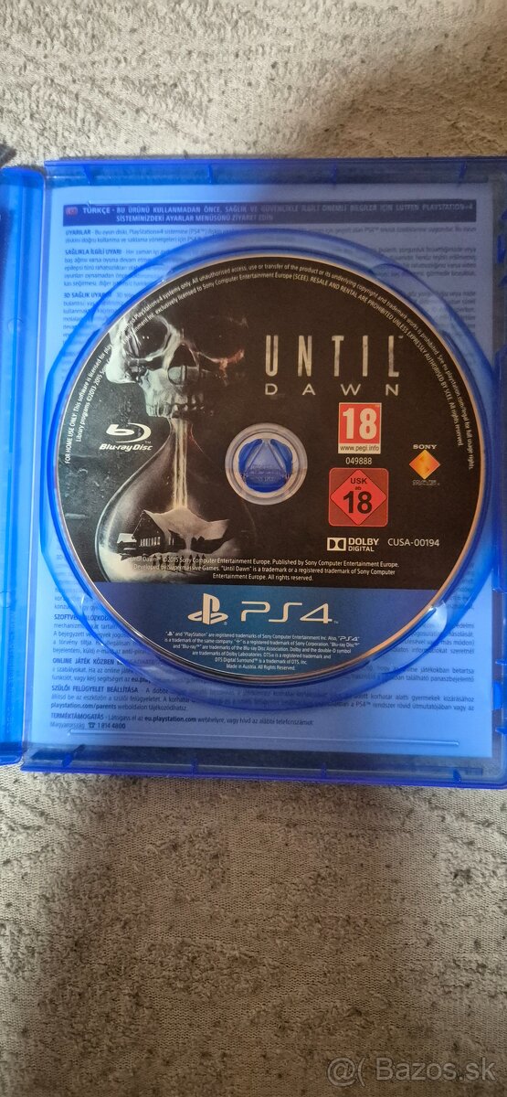Predám hru na PS4 Until Dawn - 2