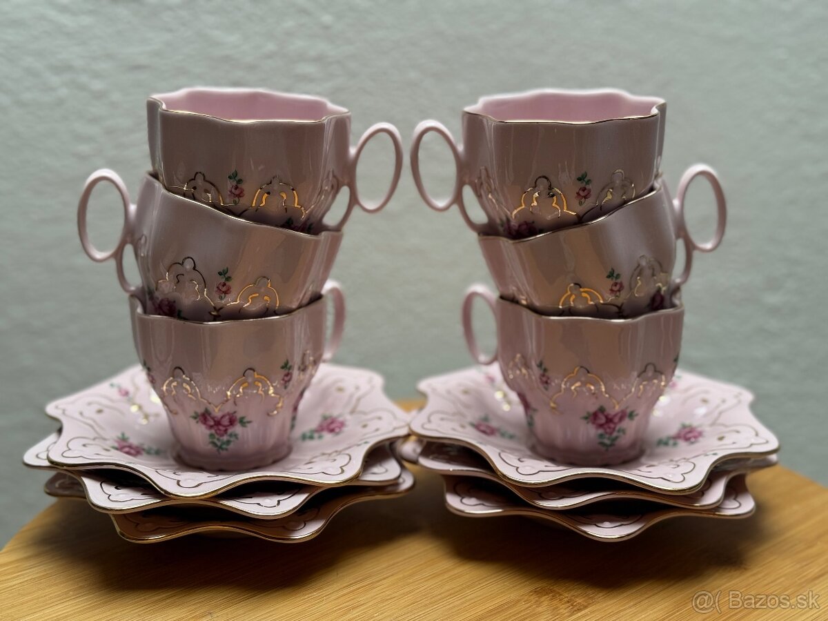 Ružový porcelán - šálky - 2