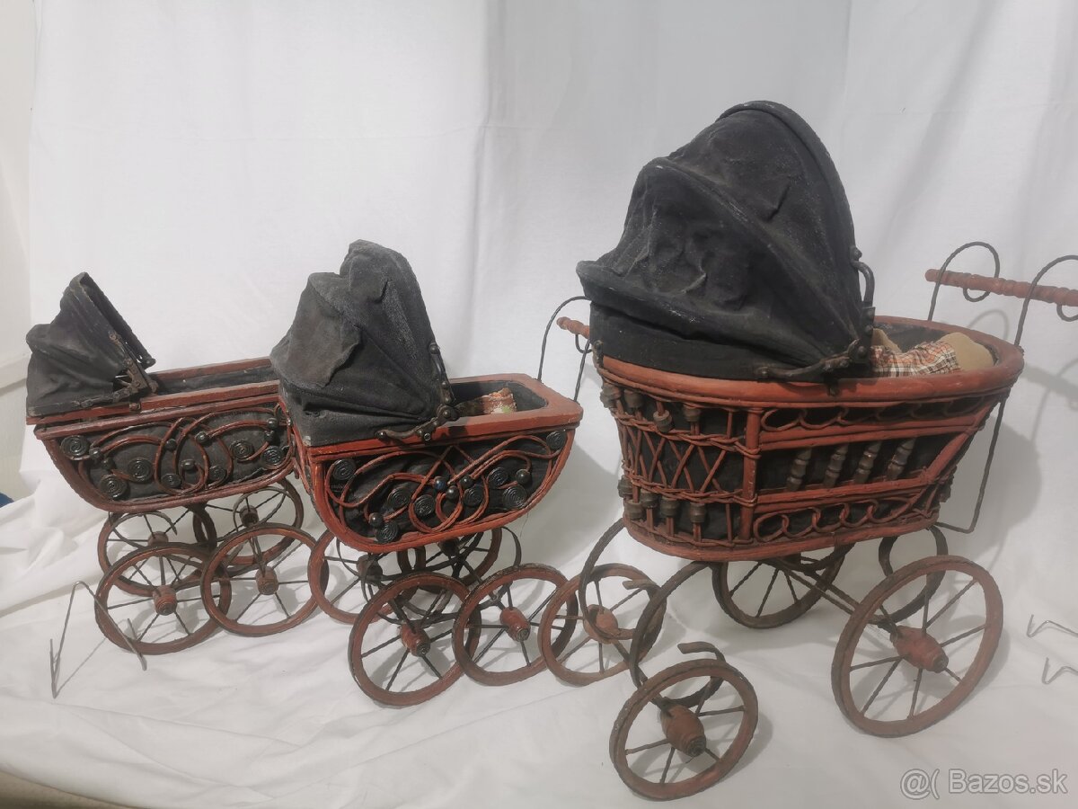 Starožitný kočík, kočík pre bábiky - 2