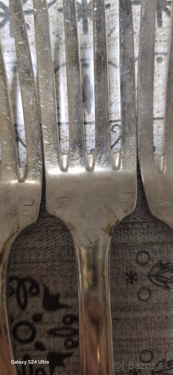 5 ks strieborné vidličky - 2