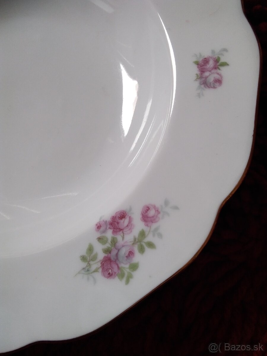 Predám staré porcelánové taniere 23,5cm 6ks. Czechoslovakia. - 2