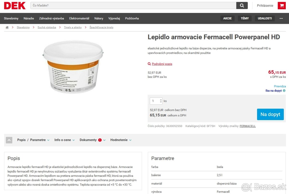 Fermacell Powerpanel armovacie lepidlo + 100mm páska 50m - 2