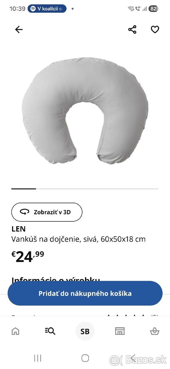 Dojčiaci vankúš s dvomi obliečkami - 2