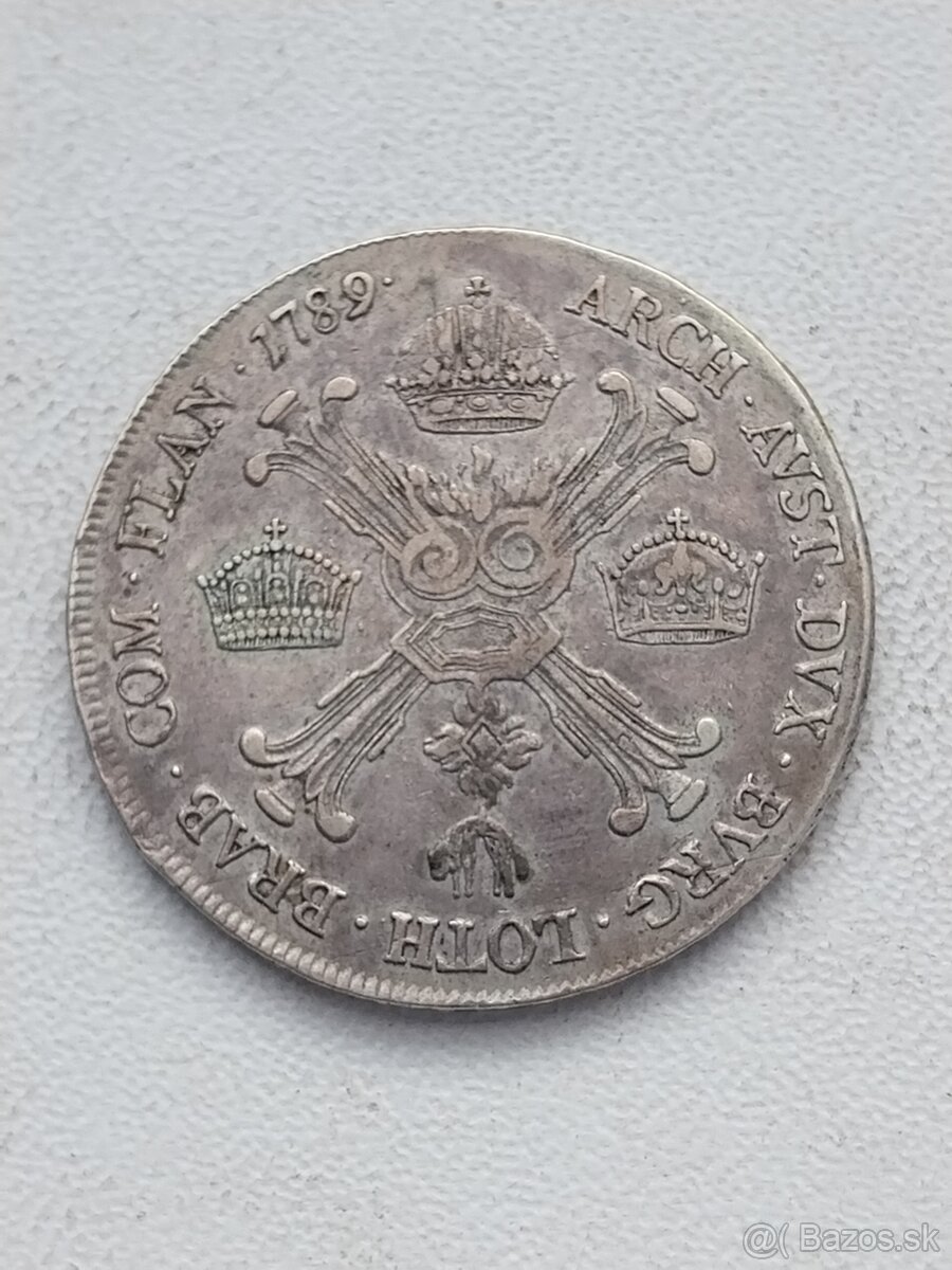Mince 1/2 Toliar Jozef II. 1789 A - 2