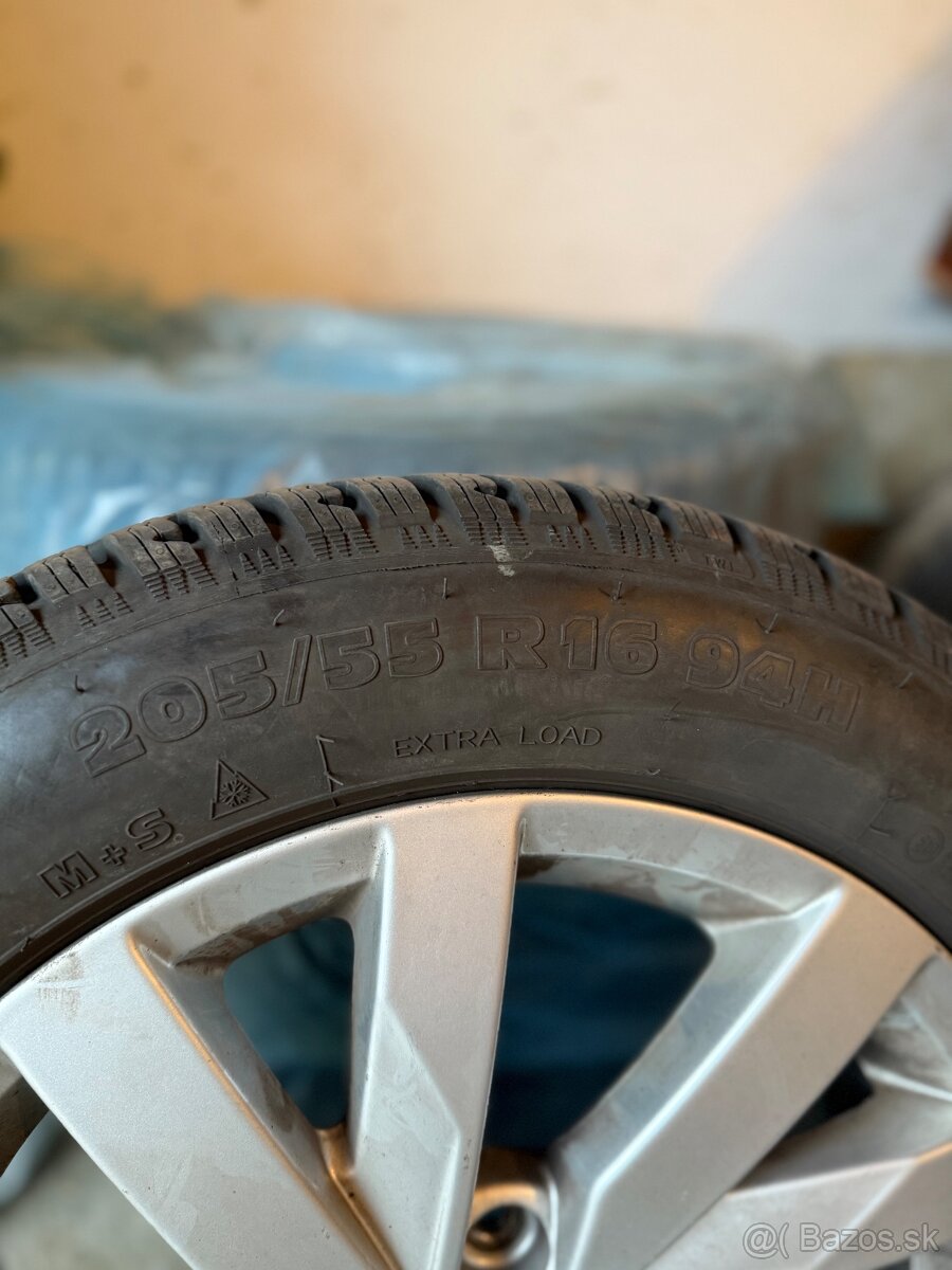 Kolesá sada zimné pneu. 205/55R16 94H 6,5Jx16H2 - 2