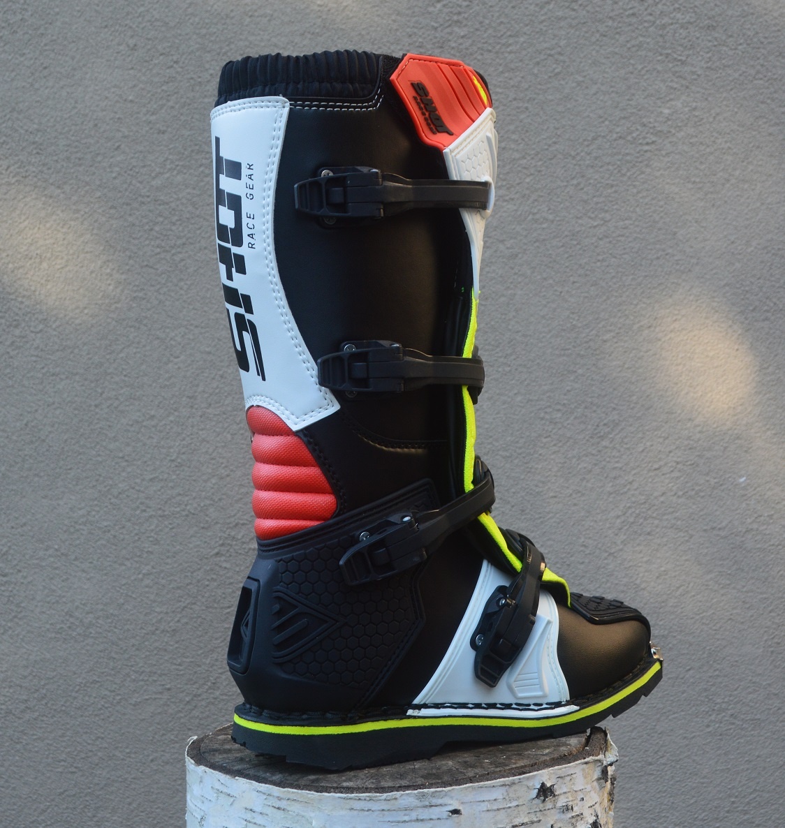 Topánky čižmy SHOT biele žlté čierne červené - 2