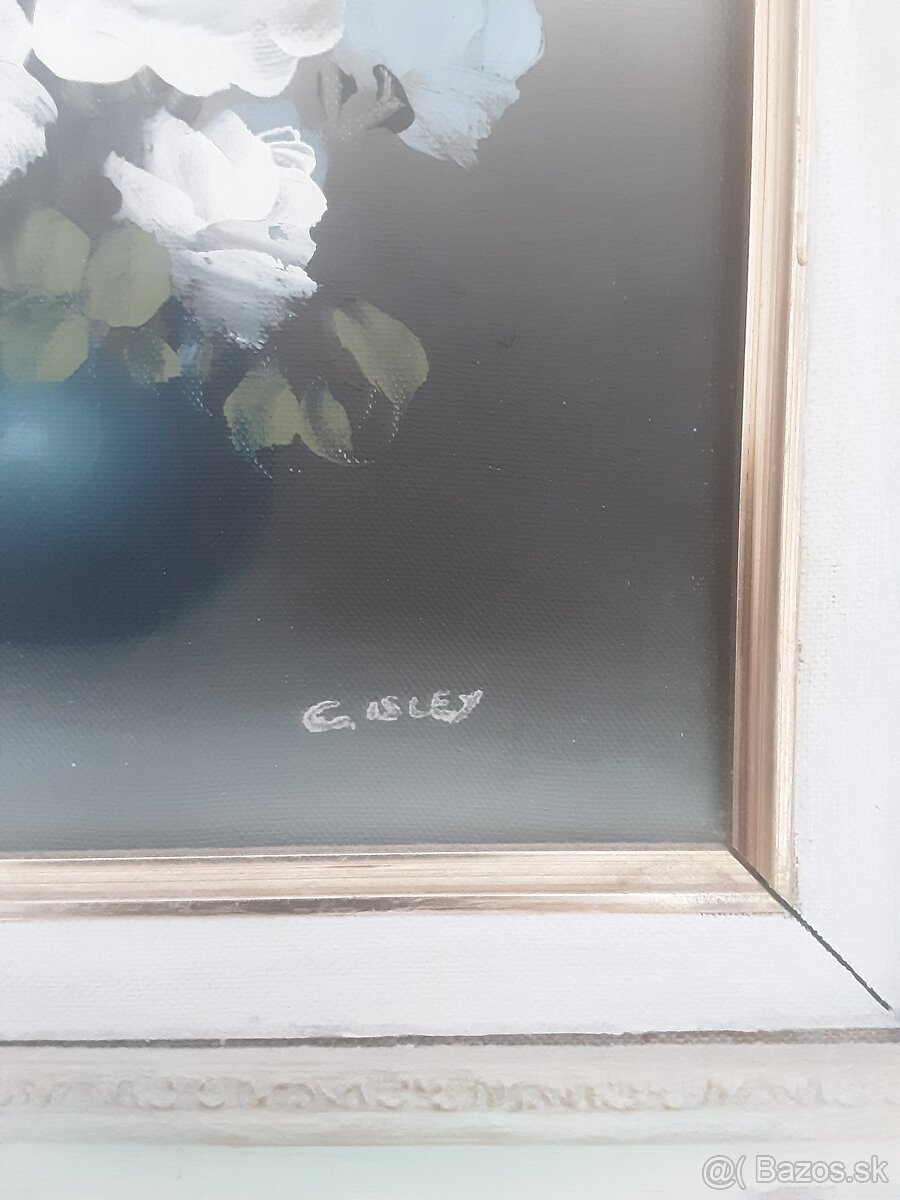 Predaj Olejomaľby kvetov a kópií portrétov v rámoch - 2