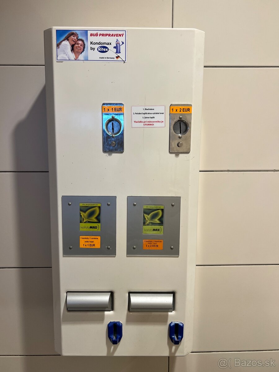 Predajné automaty na kondómy. - 2