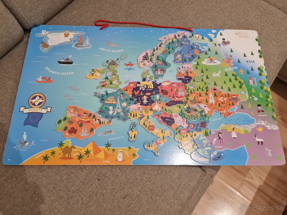 Magneticke puzzle mapa Európy - 2