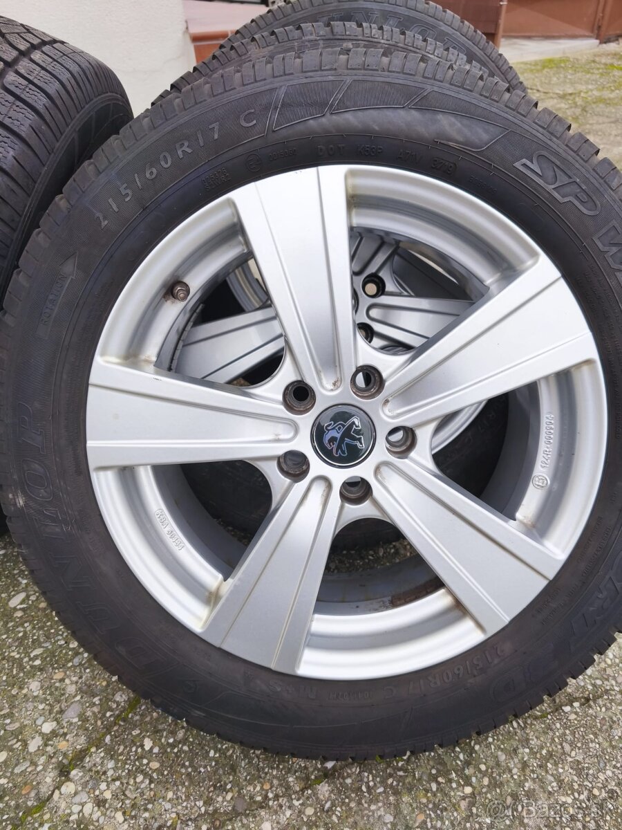 kolesá 7Jx17 s zimnými pneumatikami 215/60 R17 C - 2
