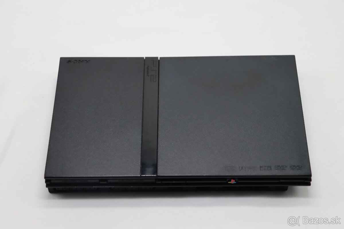 PS2 Slim SCPH-77004 + originál ovládač + káble - 2