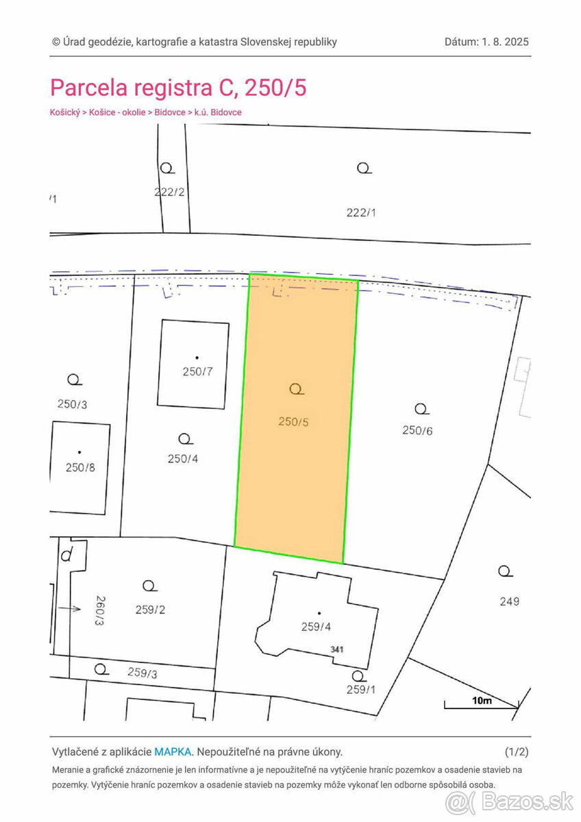 RealityKolesár predáva pozemok 543m2 Bidovce KE okolie - 2