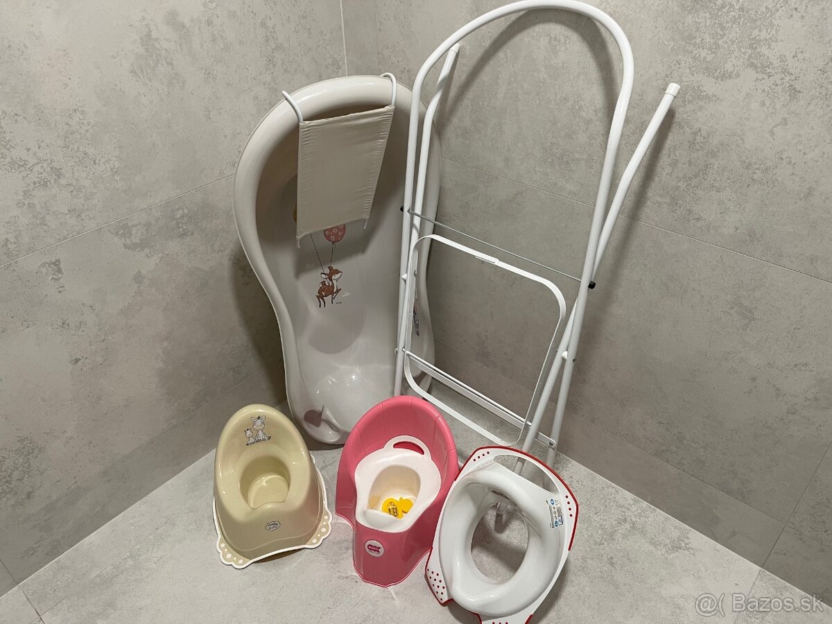 Vanička so stojanom, podložkou na kúpanie, nočník, podsedák - 2