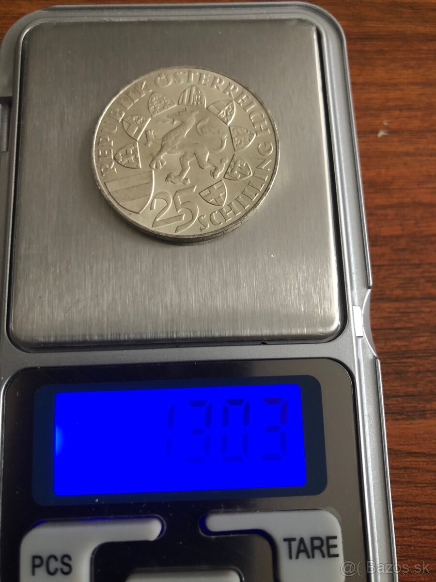 Strieborné 25 schilingy - 2