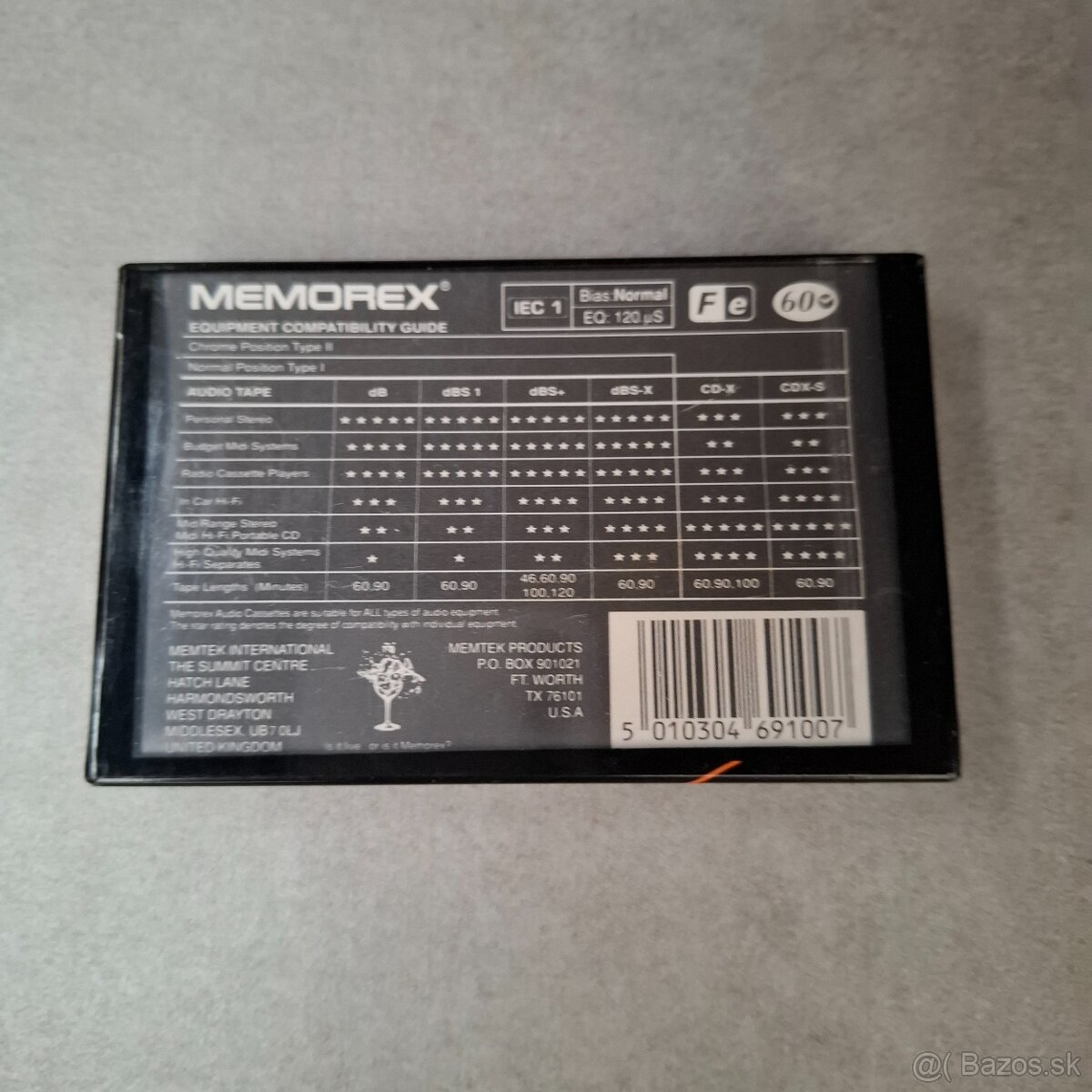 Memorex - DB C 60 min / Normal / audio kazeta / nová - 2