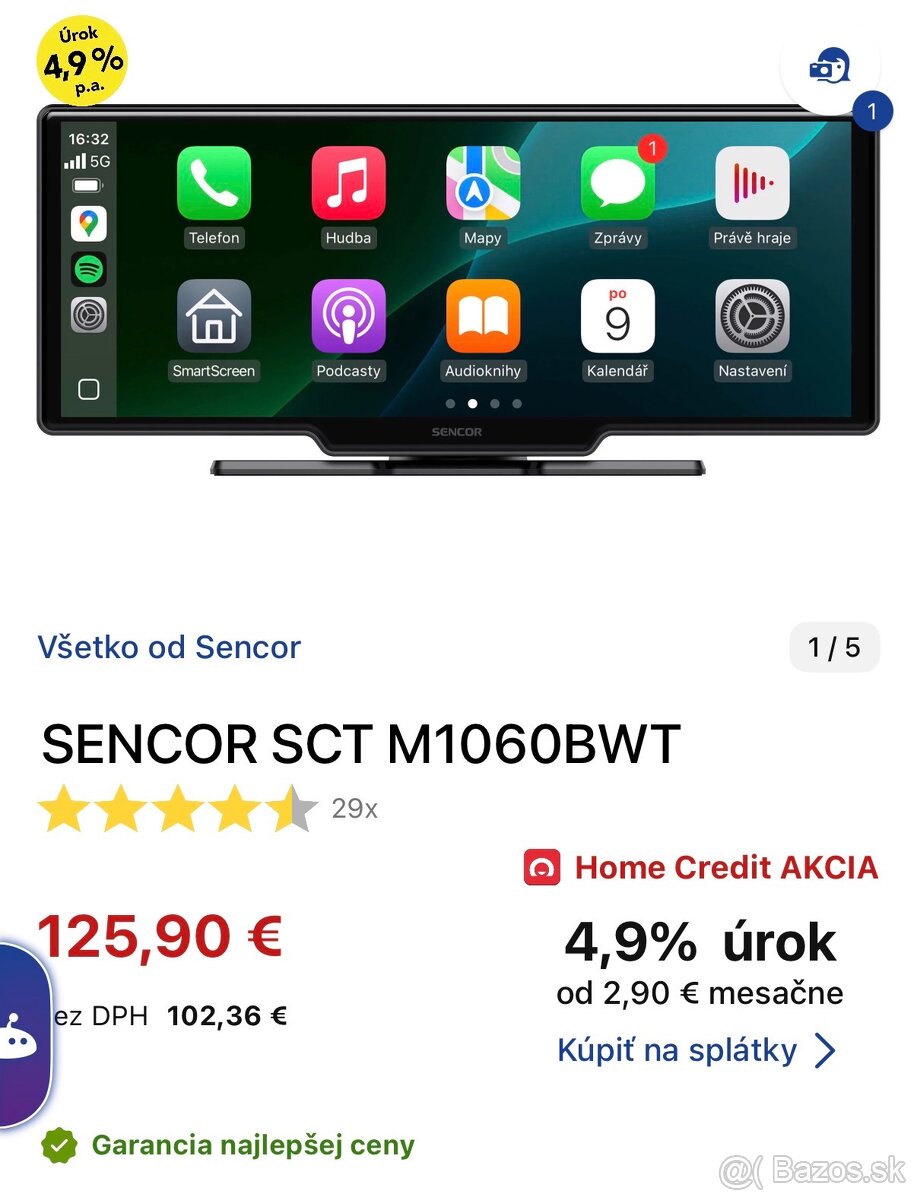 Predam Sencor SCT M1060BWT plna zaruka - 2