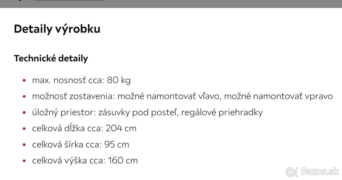 Vyvýšena posteĺ 90/200 - 2