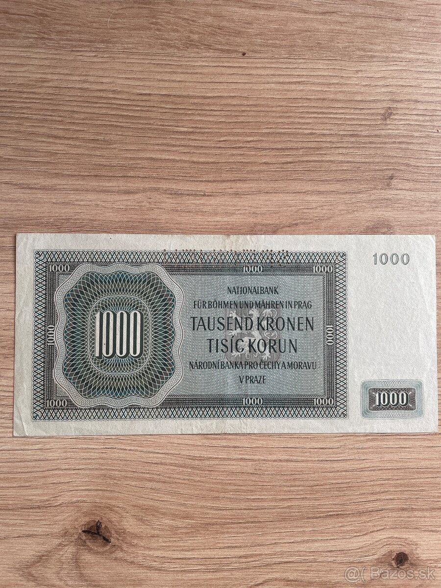 1000 korún protektorát - 2
