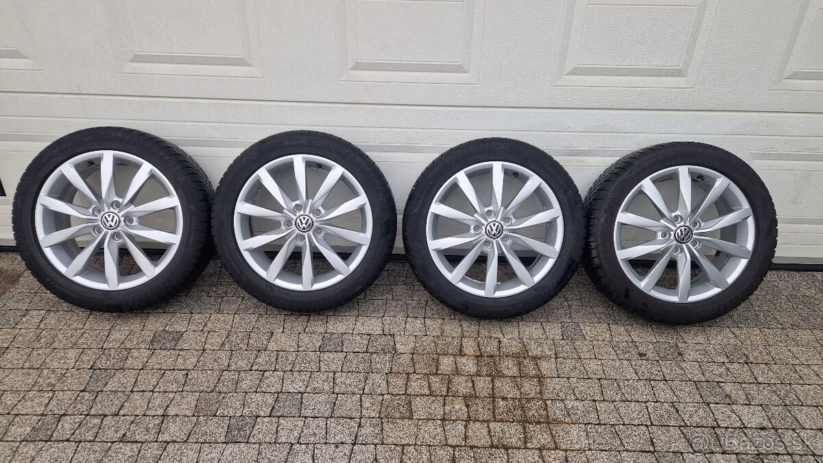 Zimná ALU VW sada 205/50 R17 , 5x112, VW Golf Vll - 2
